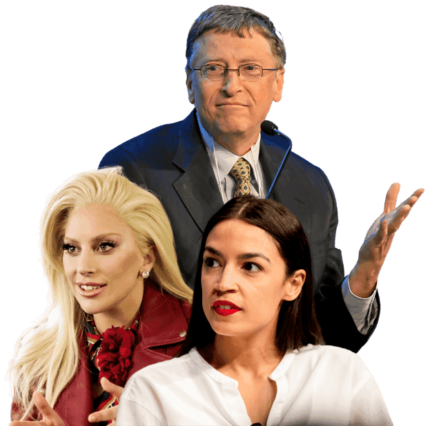Alexandria Ocasio-Cortez, Lady Gaga, Bill Gates